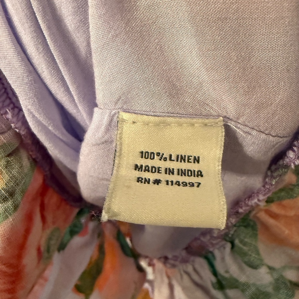 Mahila Anthro Linen Small Sundress with pockets - Picture 3 of 5